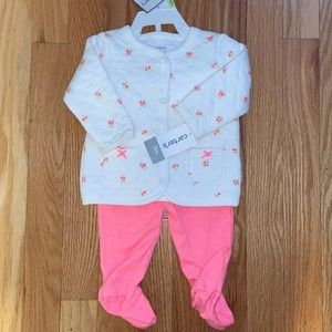 Carter's 2 Piece Baby Girl Outfit 3 Mo Cardigan